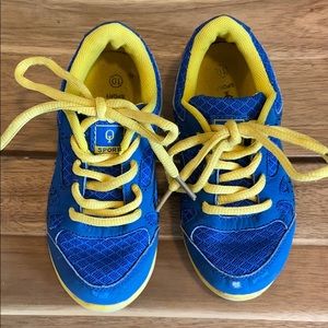 Blue and Gold Kids Sneakers